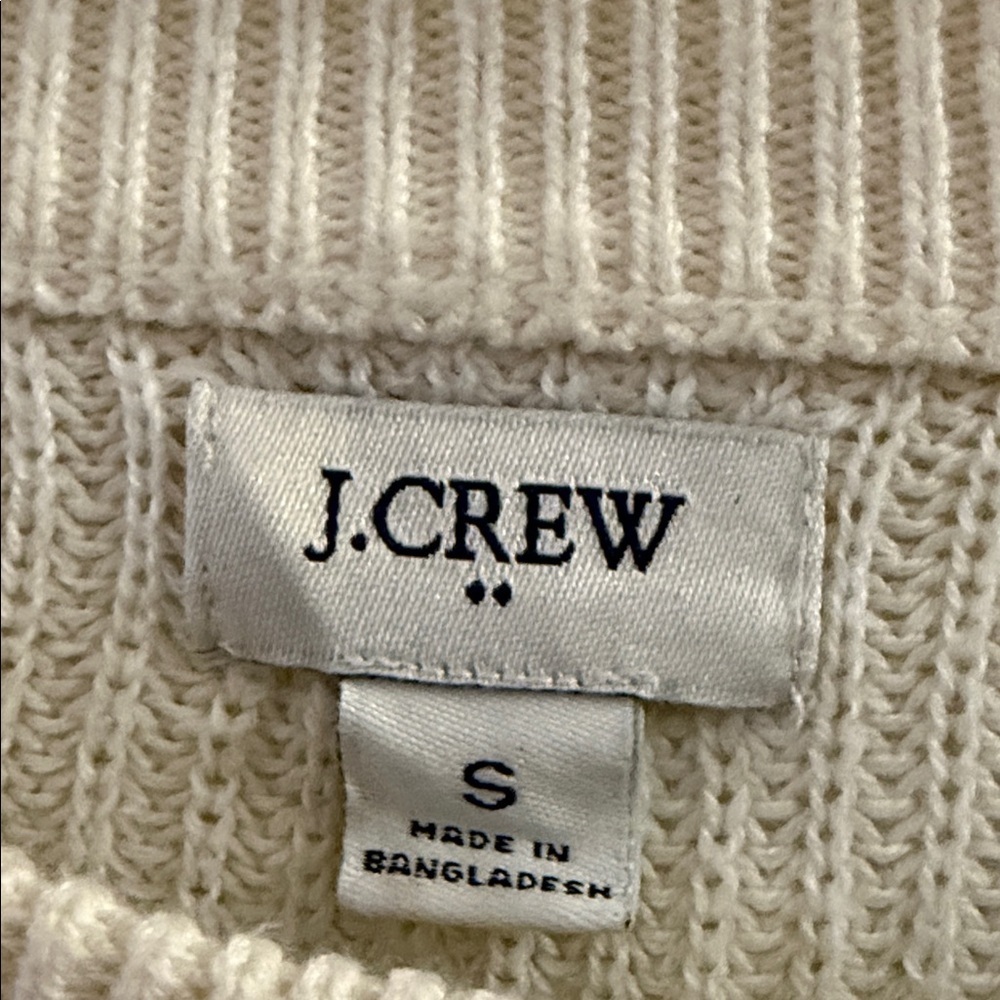 J. Crew Cream Sweater with Gold Buttons - Picture 3 of 4